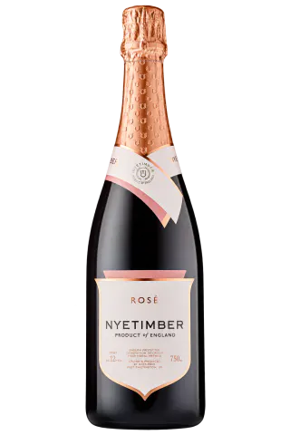 Nyetimber Rosé Multi-Vintage whole bottle on a transparent background