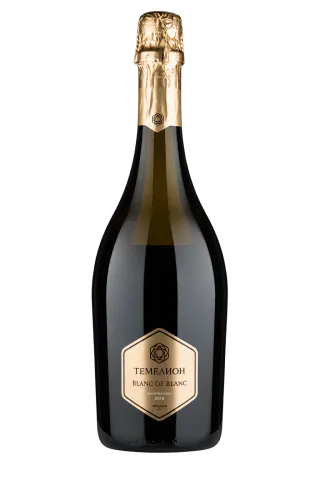 Lefkadia Temelion Blanc de Blanc 2016 whole bottle on a transparent background